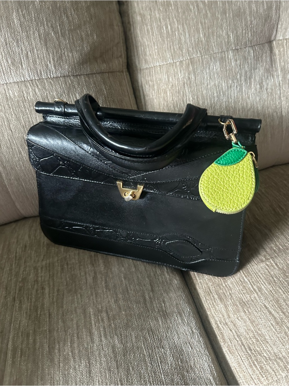 PEAR Bag Charm Coin Purse Keychain